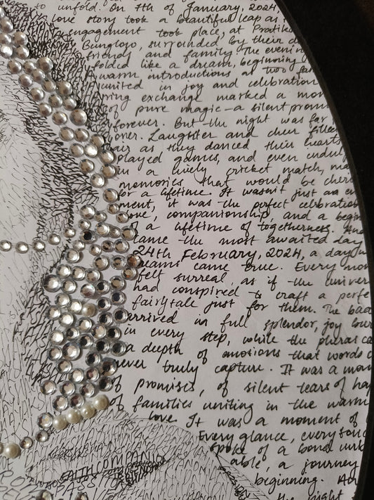 Personalized Written Trio Portrait